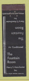Matchbook Cover - The Fountain Room Harry Manchester Inc WEAR