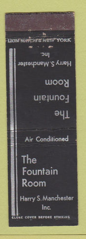 Matchbook Cover - The Fountain Room Harry Manchester Inc WEAR