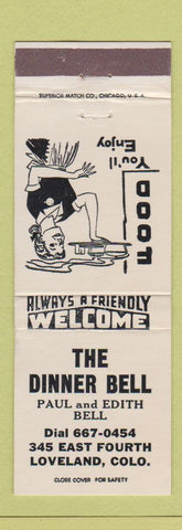 Matchbook Cover - The Dinner Bell Loveland Colorado