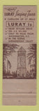 Matchbook Cover - Luray Caverns VA Antique Car Museum