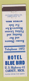 Matchbook Cover - Hotel Blue Bird Carney MI
