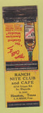 Matchbook Cover - Yellowstone Whiskey Ranch Nit Club Houston TX WEAR