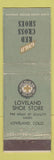 Matchbook Cover - Gold Red Cross Soes Loveland Colorado