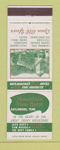 Matchbook Cover - Mountain View Hotel Gatlinburg TN
