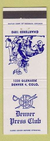 Matchbook Cover - Denver Press Club Colorado