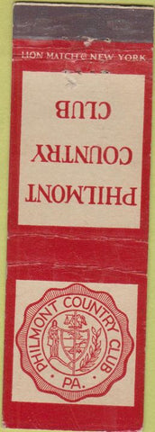 Matchbook Cover - Philmont PA Country Club