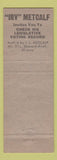 Matchbook Cover - Irv Metcalf State Senator Election AK?