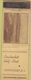 Matchbook Cover - Pawtucket RI Golf Club WEAR