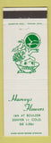 Matchbook Cover - Harveys Flowers Denver Colorado