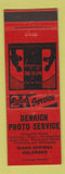 Matchbook Cover - Denrich Photo Service Idaho Springs CO Kodak RED
