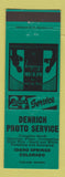 Matchbook Cover - Denrich Photo Service Idaho Springs ID Kodak TEAL