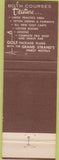 Matchbook Cover - Robbers Roost Golf Club North Myrtle Beach SC