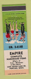 Matchbook Cover - Empire Hardware Pontiac MI hillbilly
