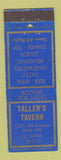 Matchbook Cover - Taller's Tavern Seattle WA WORN BACK