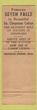 Matchbook Cover - Seven Falls Colorado Springs