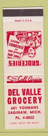 Matchbook Cover - Del Valle Grocery Saginaw MI SAMPLE