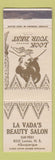 Matchbook Cover - La Vada's Beauty Salon Albuquerque NM