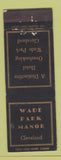 Matchbook Cover - Wade Park Manor Cleveland OH