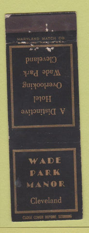 Matchbook Cover - Wade Park Manor Cleveland OH