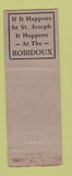 Matchbook Cover - Hotel Robidoux St Joseph MO