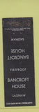 Matchbook Cover - Bancroft House Saginaw MI WORN