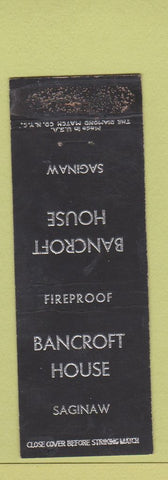 Matchbook Cover - Bancroft House Saginaw MI WORN
