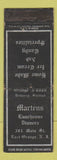 Matchbook Cover - Martens Lunch East Orange NJ WEAR