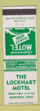 Matchbook Cover - Lockhart Motel Groesbeck TX