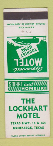 Matchbook Cover - Lockhart Motel Groesbeck TX