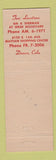 Matchbook Cover - Pizza Oven Denver Colorado feature