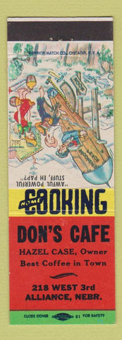 Matchbook Cover - Don's Cafe Alliance NE hillbilly