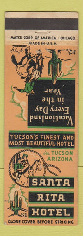 Matchbook Cover - Santa Rita Hotel Tucson AZ