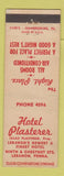 Matchbook Cover - Hotel Plasterer Lebanon PA