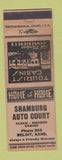 Matchbook Cover - Shamburg Auto Court Beloit KS WEAR