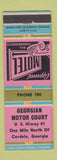 Matchbook Cover - Georgian Motor Court Cordele GA