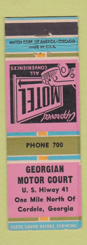 Matchbook Cover - Georgian Motor Court Cordele GA