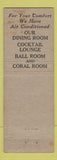 Matchbook Cover - Sheraton Hotel Springfield MA