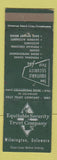 Matchbook Cover - Equitable Security Trust Wilmington DE