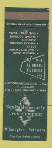 Matchbook Cover - Equitable Security Trust Wilmington DE