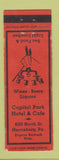 Matchbook Cover - Capitol Park Hotel Cafe Harrisburg PA