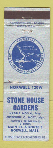Matchbook Cover - Stone House Gardens Norwell MA