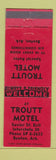 Matchbook Cover - Troutt Motel Benton AR