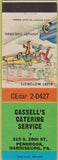 Matchbook Cover - Cassell's Catering Harrisburg PA