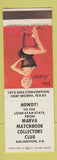 Matchbook Cover - Marva Match Club Arlington VA pinup 1975 RMS