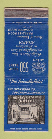 Matchbook Cover - Henry Grady Hotel Atlanta GA WEAR
