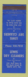 Matchbook Cover - Lewis Dry Cleaners Grove City PA