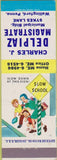 Matchbook Cover - Charles Delpiaz Magistrate Wallingford PA