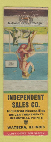 Matchbook Cover - Independent Sales Watseka IL pinup WORN