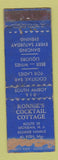 Matchbook Cover - Ronnie's Cocktail Cottage Morgan NJ POOR