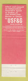 Matchbook Cover - USF&G Insurance Chas Hix Estes Park Colorado